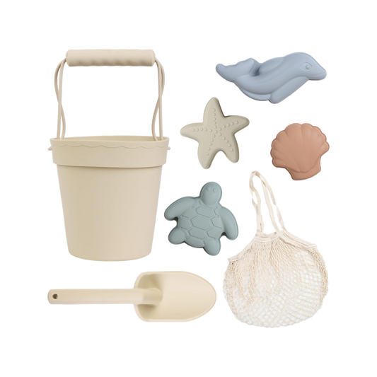 Beach Set | Bucket, Shovel, 4 Sand Molds, Bag