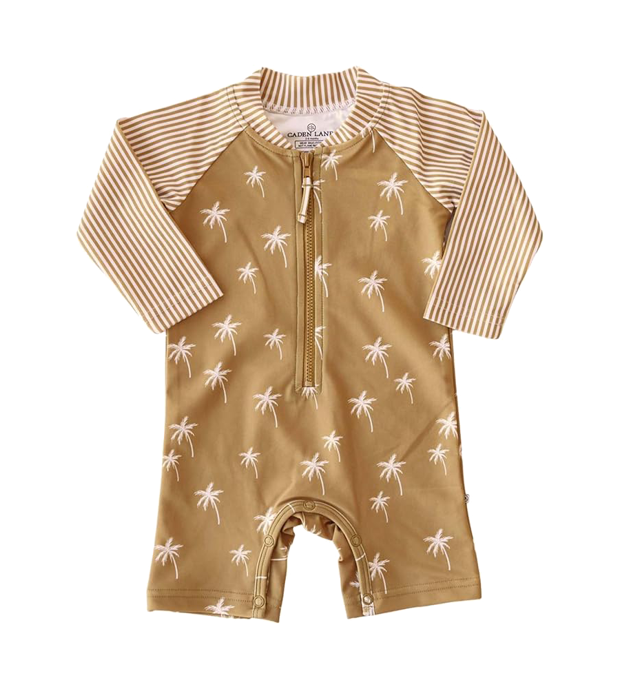 Caden Lane® UPF 50+ Long Sleeve Rash Guard Swim Romper Shortie