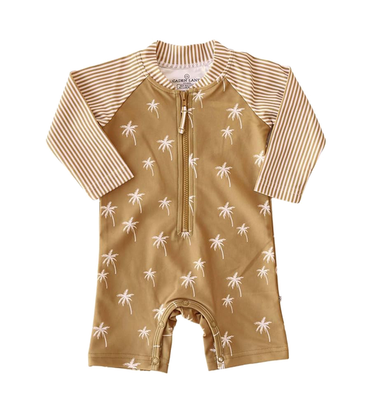 Caden Lane® UPF 50+ Long Sleeve Rash Guard Swim Romper Shortie