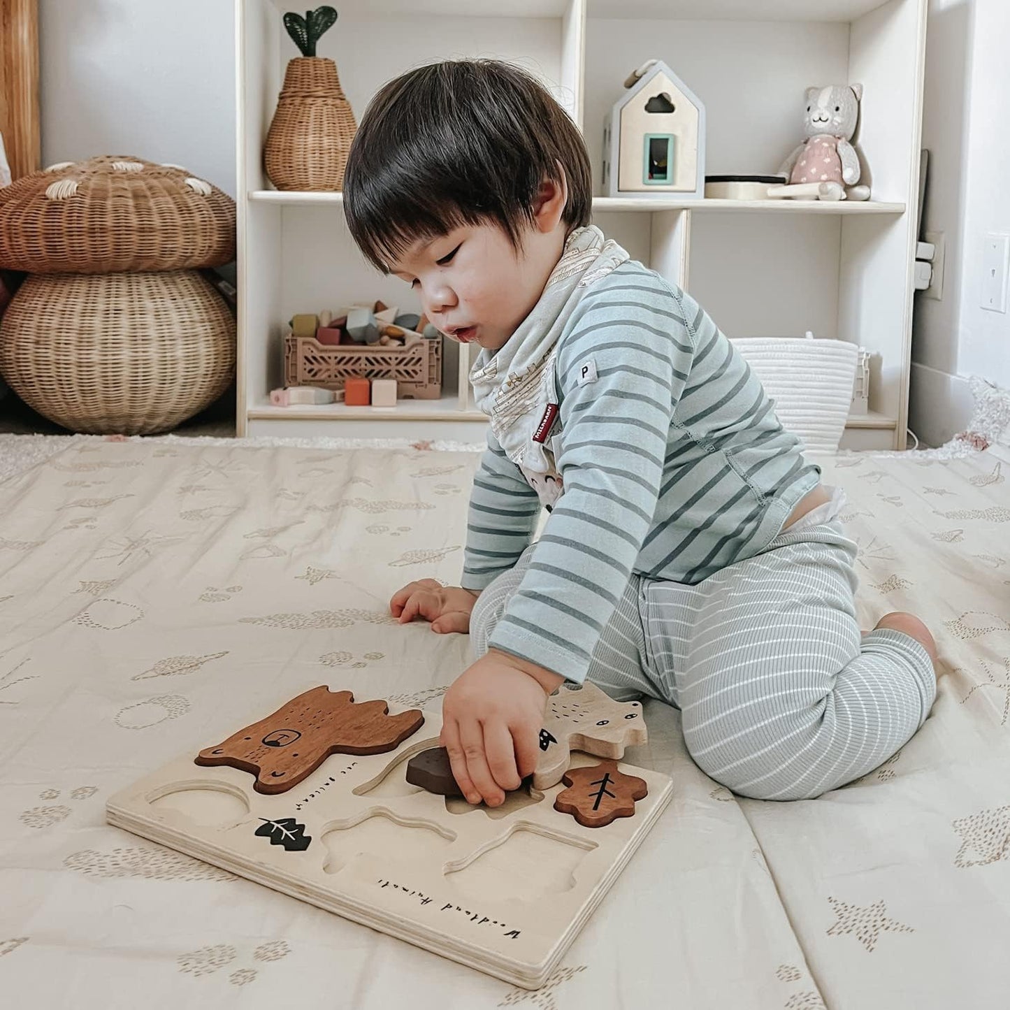 Wee Gallery Wooden Tray Puzzle Woodland Animals 2nd Edition