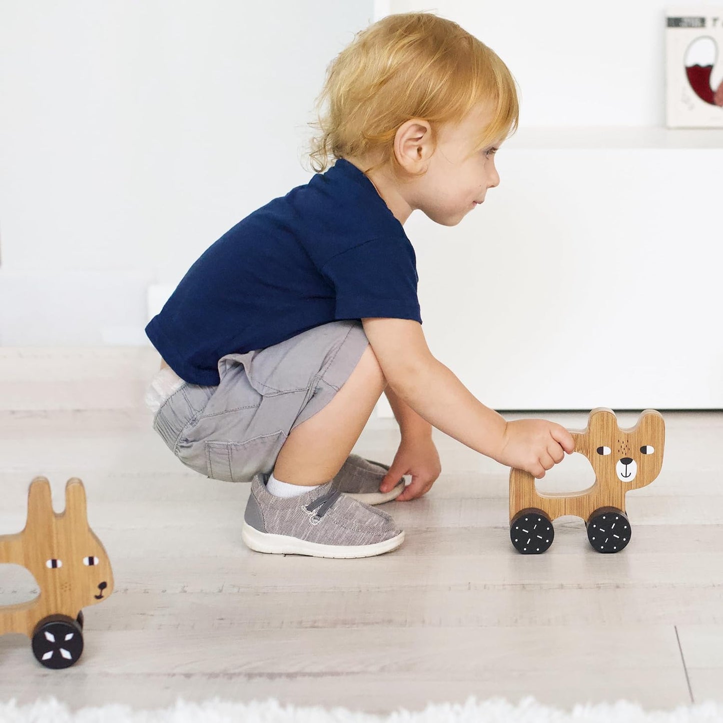 Wee Gallery Bunny Push Toy, Rolling Toy