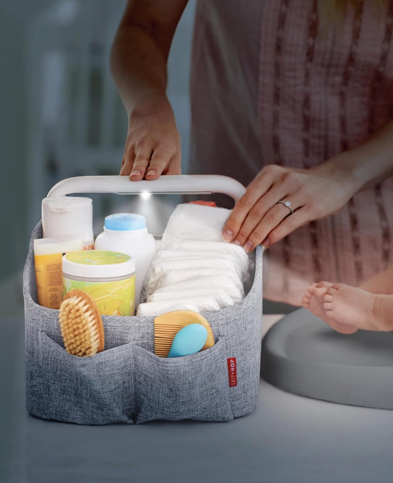 Skip Hop Diaper Caddy Organizer with Touch Sensor Night Light