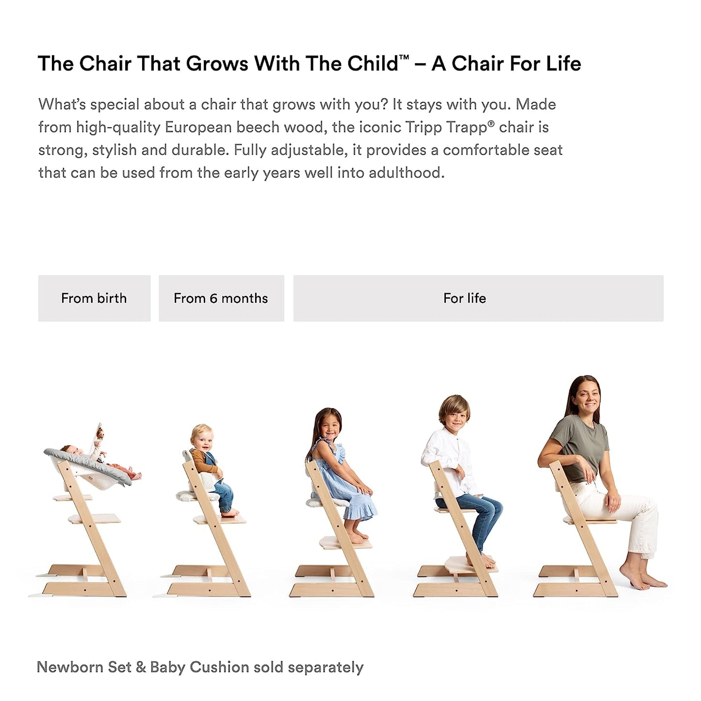 Tripp Trapp High Chair and Cushion with Stokke Tray